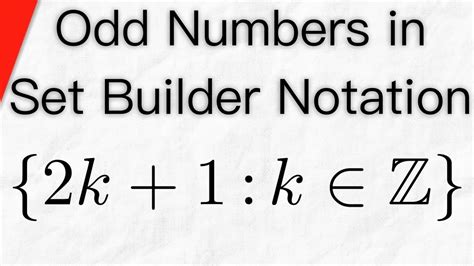 Notation for every odd integer number .